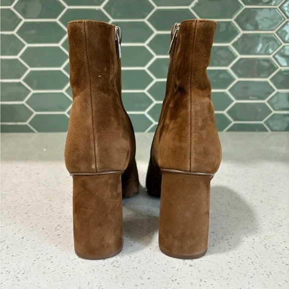 Brown Suede Ankle Boots - Picture 3 of 5